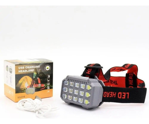 Linterna Cabeza Minero 15 Led Vincha Recargable 