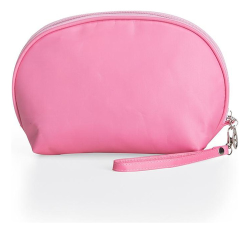 Necessaire Nylon Maquiagem Viagem Academia Look Rosa Claro