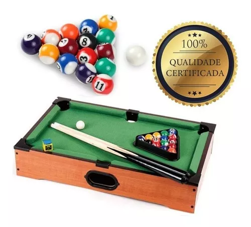 oshhni Mini conjunto de mesa de bilhar de madeira com bolas de jogo fácil  de instalar brinquedo de bilhar de sinuca para viagens sala de jogos mesa  de casa : : Esporte