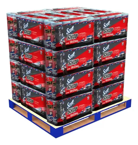 comprar 10 Rollos Toalla Scott Shop Paño Multiusos Taller Con Envío