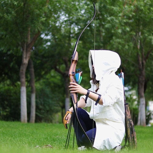 Juego De Arco Recurvo Deerseeker 62 Pulgadas Para Adultos Y Marrón Ambidiestro