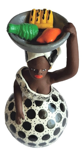 Imagem 5 de 6 de Boneca Negra Saia Rodada - Artesanato Alto Do Moura Caruaru
