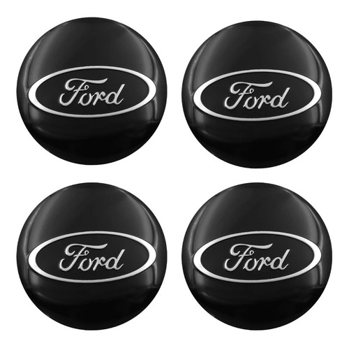 Tapas De Llanta Ford Negras 56mm Centro De Rueda 