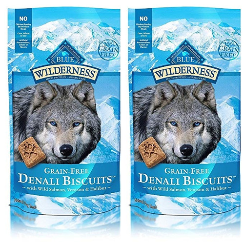 Galletas Azul Desierto Grano-libres Denali Con Salmón, Carne