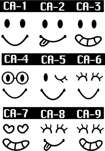 Calcomanias Caritas, Para Cualquier Superficie Lisa