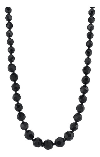 Jewelry - Collar De Cuentas De Cristal Negro Graduado Para .