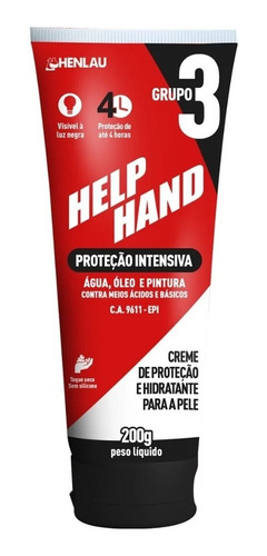 Kit C/ 15 Un. Creme Protetor P/  Mãos Help Hand Grupo 3 