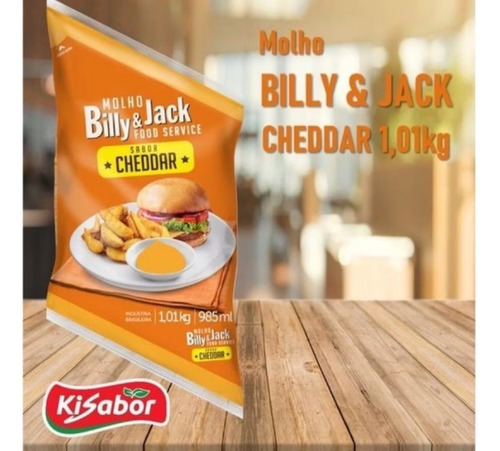Molho Billy Jack Cheddar Para Lanches Sanduiches 1,01 Kg.