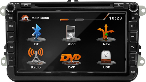 Estereo Pantalla Volkswagen 8 Pulgadas Gps Dvd Usb Gps Vw