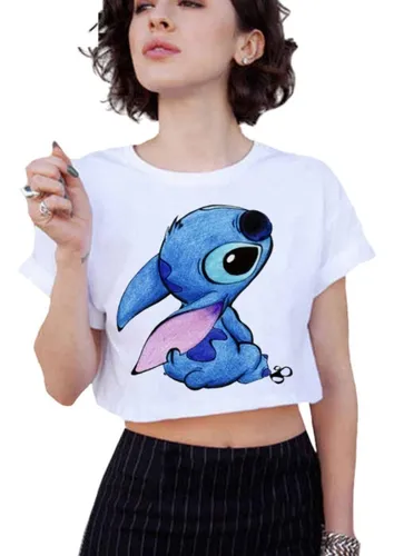 Playera Stitch Moda Verano/ Para Mujer Estampado.