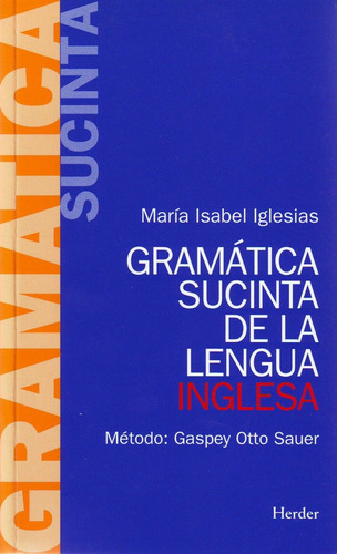 Libro Gramática Sucinta De La Lengua Inglesa - Iglesias, Ma
