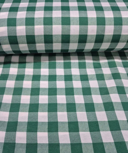 Tela Por Metro Escoces Algodón Y Poliéster 1.5m X60m Verde Y Blanco / Rojo Y Blanco Cuadros
