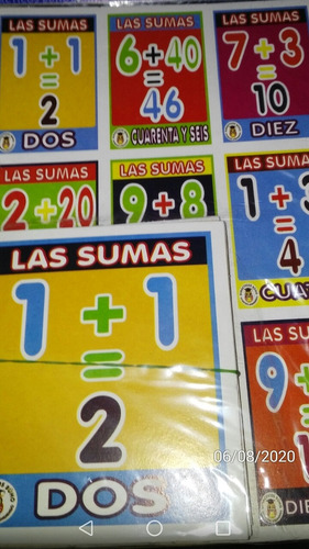 Gcg Juego Didactico Loteria Sumas Tablas De Sumar Carta Gnde