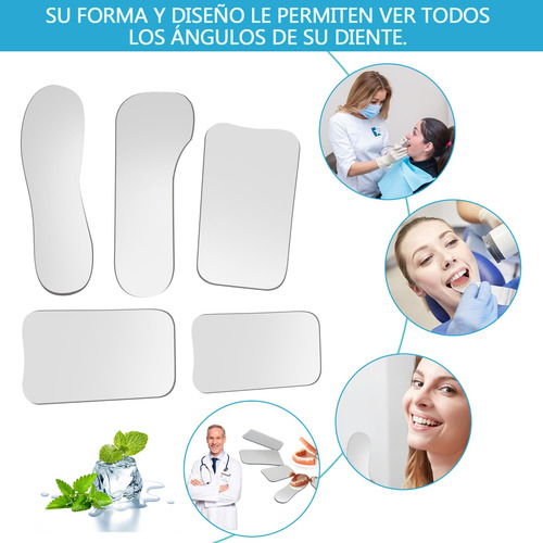 5 Piezas De Espejo Intraoral, Espejos Intraorales Dentales,