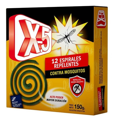 X5 Espiral Mata Mosquitos Estuche 12 Unidades.