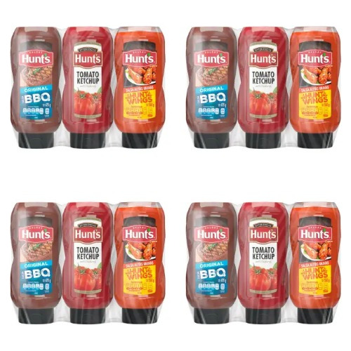 Salsa Catsup, Bbq Y Picante Hunt's 3 Pzas - 4 Paq.
