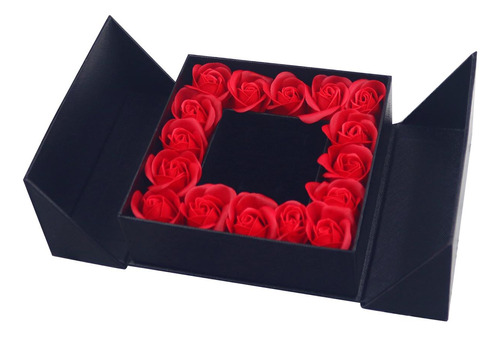 Caja De Rosas Con Flores Eternas, Joyero, Artificial