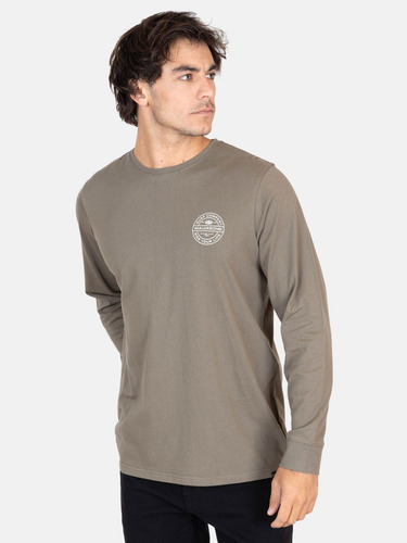 Polera Ml Ride Your Life Olivo Hombre Maui And Sons