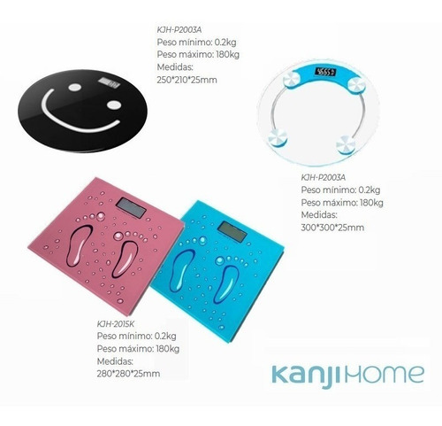 Imagen 5 de 7 de Balanza Digital Baño Electronica Cuerpo Personal 180kg Black