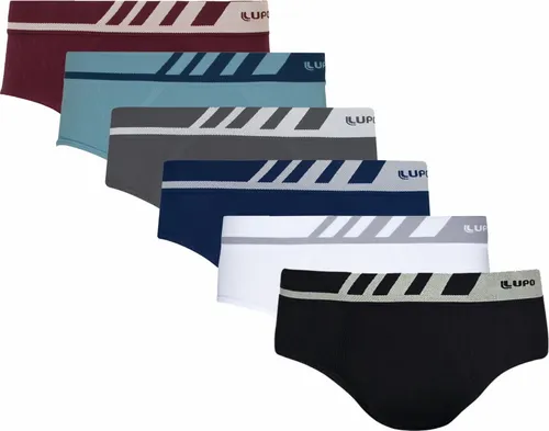 Kit 6 Cuecas Lupo Slip 691 Microfibra S/costura P Ao Xg Plus