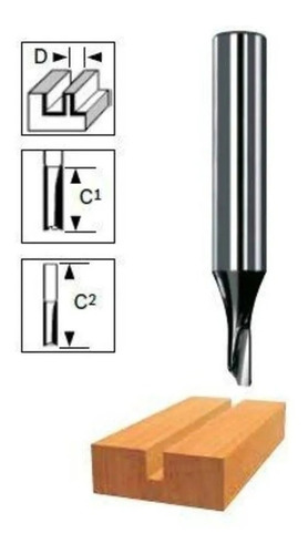 Fresa Recta 1/8 Ranurar Corte 1 Filo Bosch 2608628427