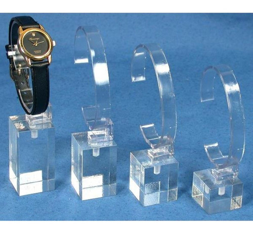 4 Soporte Reloj Acrilico Showcase Riser Joyeria Display