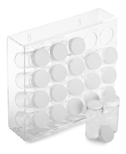 Organizador De Especias 20 Botellas - Blanco