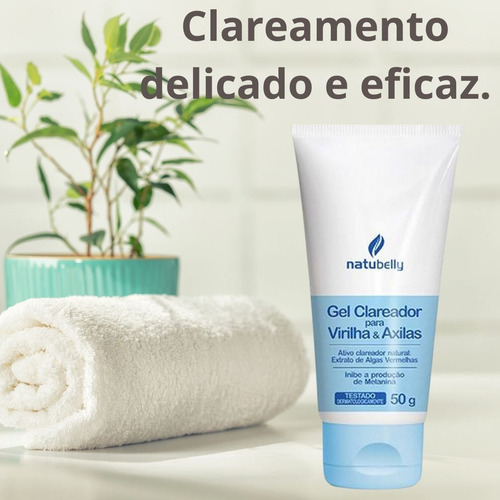 Gel Clareador Para Virilha E Axilas 100% Natural (natubelly)