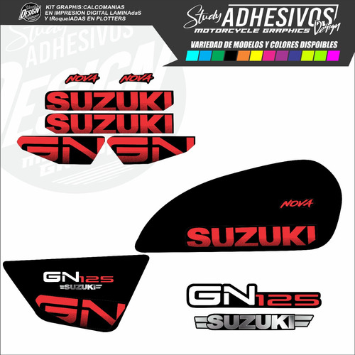 Calcomanias Suzuki Gn 125 Personalizadas Tipo Originales 
