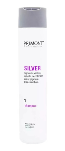 Primont Silver Shampoo Matizador Rubio Gris Blanco (350ml)