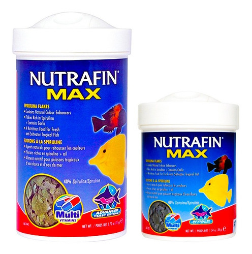 Nutrafin Max Escamas Espirulina Peces Tropicales Y Marinos