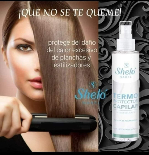 Imagen 9 de 10 de Termoprotector Cabello Shelo Nabel 140 Ml Facil Planchado