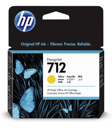 Tinta Hp Designjet 712 3ed69a 29ml Color Amarillo