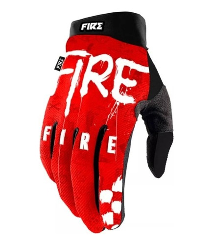 Guantes Blood Rojo  Adulto Enduro Moto Atv Fire Mx