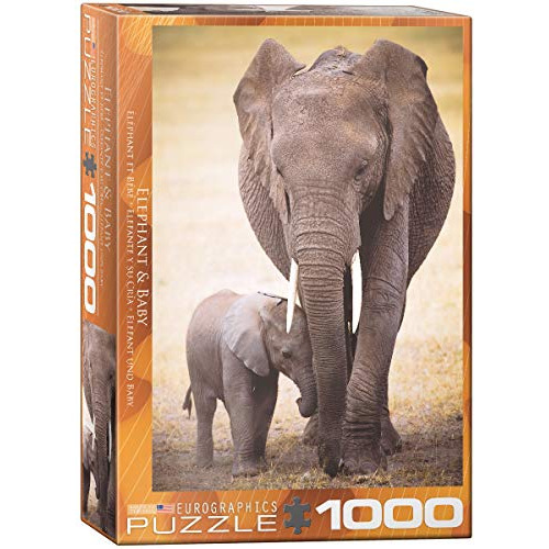 Rompecabeza Y Accesorio - Eurographics Elefante Y Baby-1000 