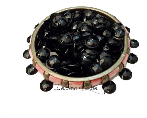 100 Gemas Strass Color Negro Para Coser 10 Mm