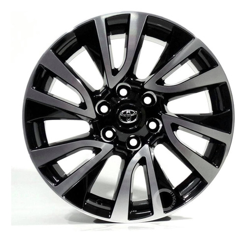 Roda Aro 22 6x139 Hilux Sw4 Diamond S32 / Valor Unitário Cor Preta Diamantada