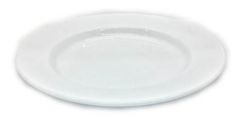 Caja De 6 Platos Enlozados Blanco Borde Color Negro