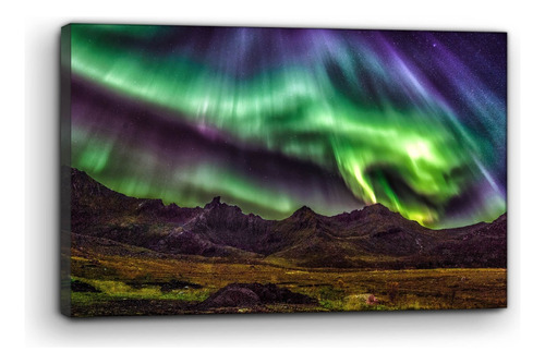 Cuadro Moderno Canvas Aurora Boreal 90x140cm