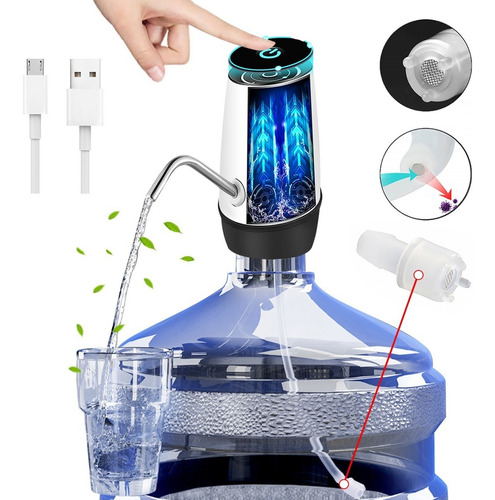 Bomba Eléctrica Dispensadora De Agua Recargable Usb