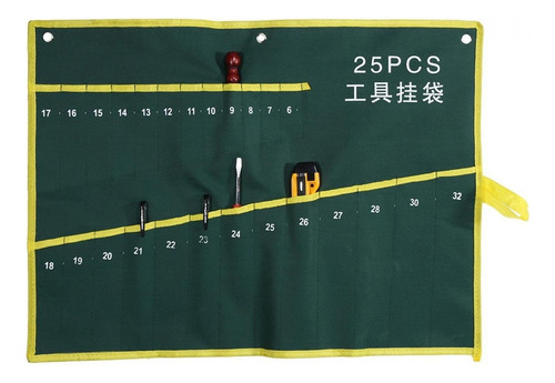 1 Unidad Estuche Enrollable De Lona Para Guardar Llaves,