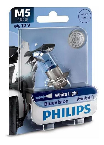 Lâmpada Halógena Farol M5 Philips Blue Vision 12v Moto