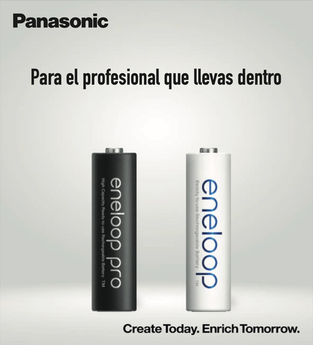 Pilas Aaa Recargable Panasonic Eneloop, 2 Pilas