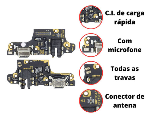 Placa Flex Carga Conector Compatível Poco X3 Pro Nfc Turbo Pklk Premium