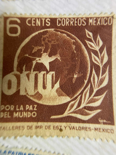Sello Postal México 1946  Naciones Unidas
