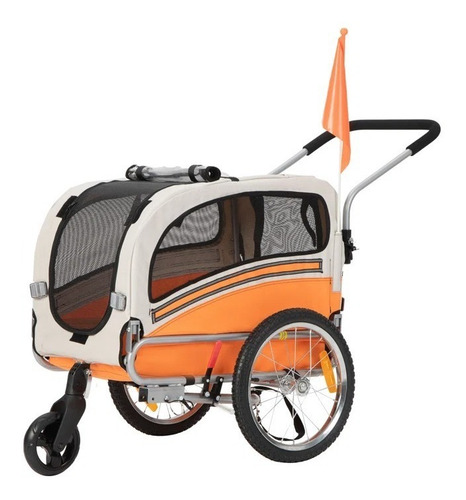 Imagen 4 de 10 de Cochecito-remolque Para Llevar Mascotas En Bici Hasta 30kg