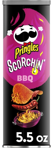 Pringles Scorchin' Bbq Potato Crisps Papas Bbq Picosas Impor