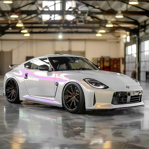 Vinil Full Wrap Iridescent Glossy White To Pink 1.52x18mts