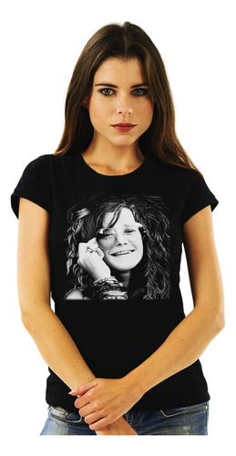 Polera Mujer Janis Joplin Face Rock Impresión Directa
