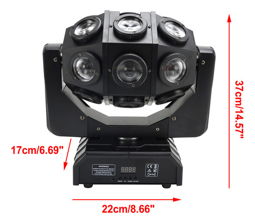 Cabezal Móvil De 180 W, 18 Led, Rgbw, Efecto Dj Disco Party